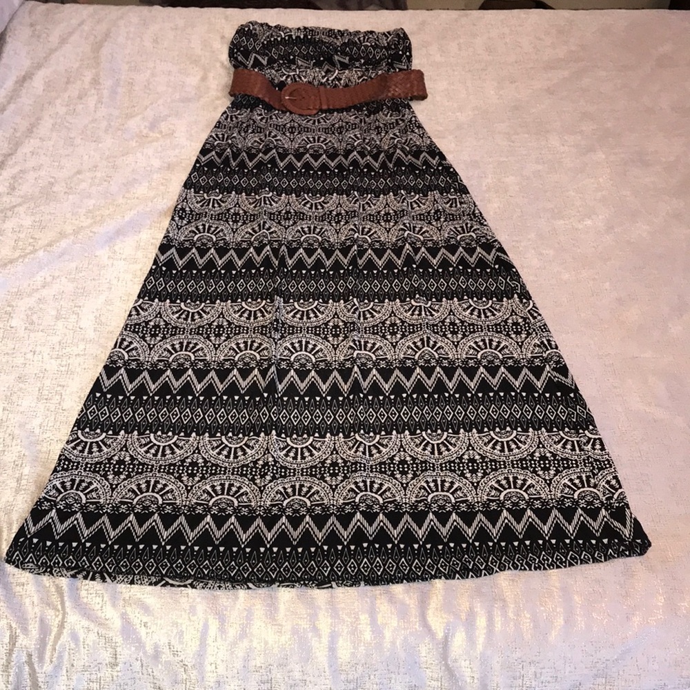 Strapless maxi dress